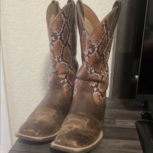 Ariat Roundup Western Snakeskin Boots